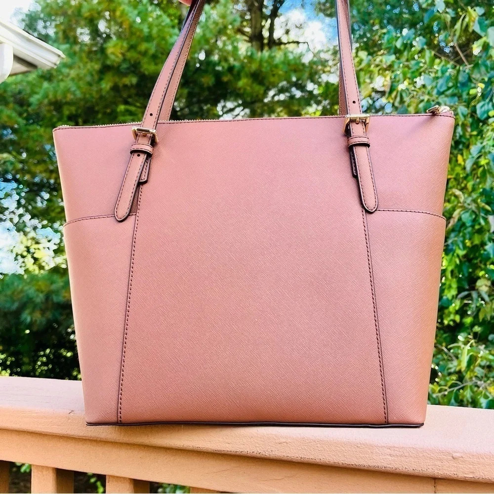 Michael Kors Jet Set East West Large Tote Crossgrain Leather NWT - Picture 3 of 6